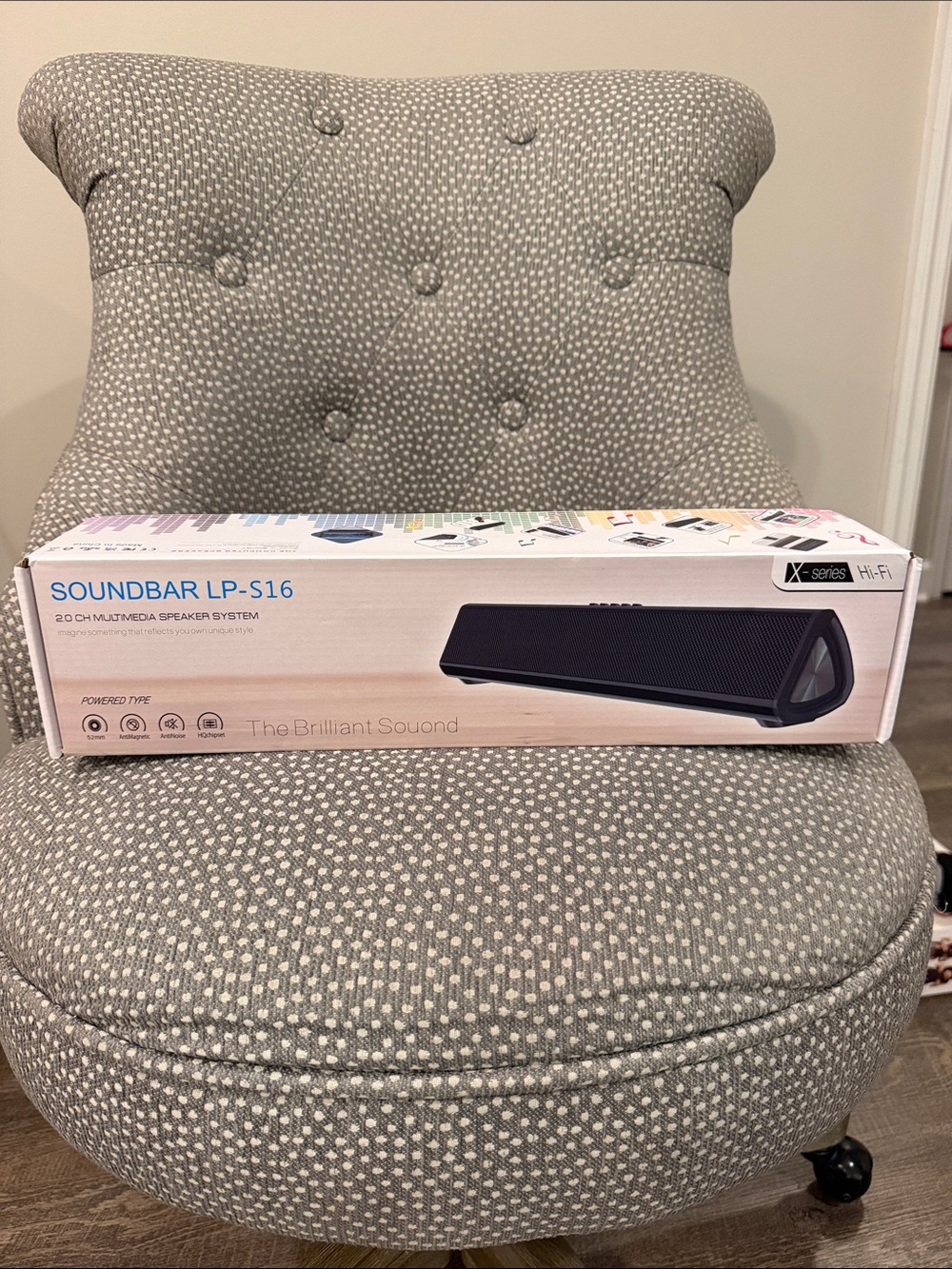 Black Soundbar 2.0 Multimedia Speaker System